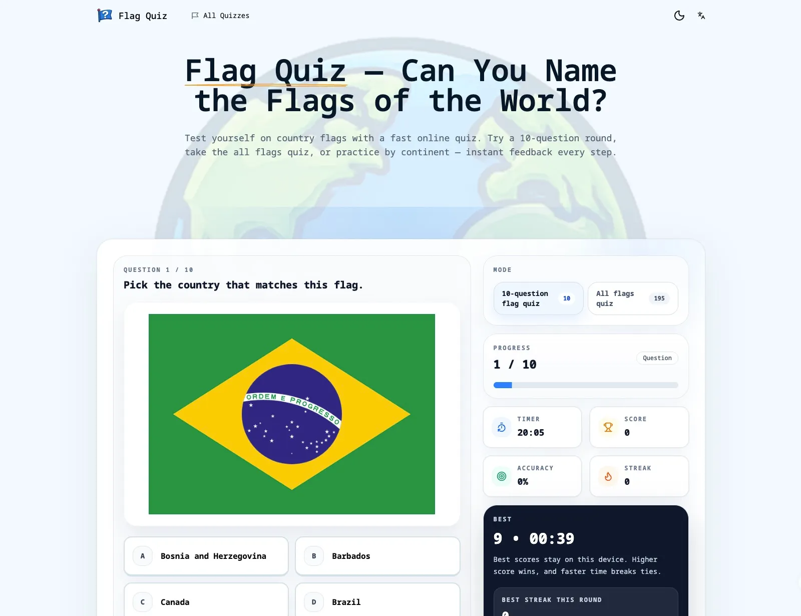 Flag Quiz – Country Flag Quiz & Flags of the World Test